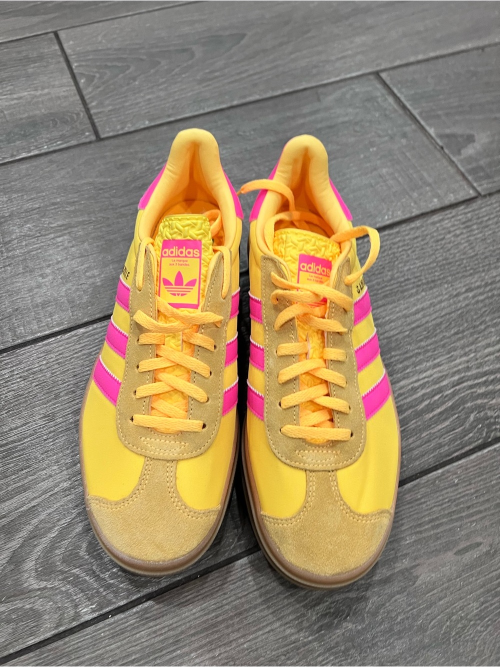Adidas Gazelle Bold Yellow Pink Sneakers Women’s